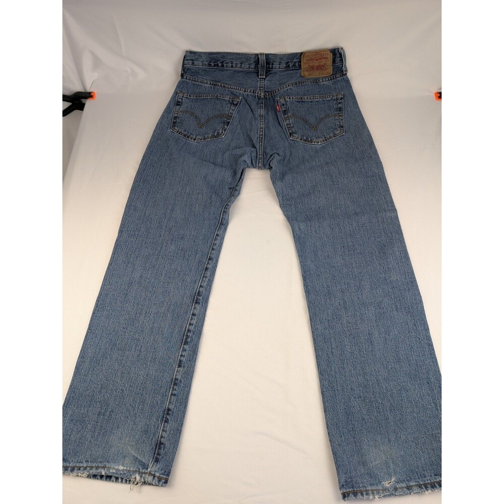 Men's 34x30 Levis 501 Denim Jeans Medium Wash Classic Straight Leg Comfort 2011
